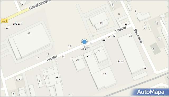 Janikowo, Pilotów, 26-18, mapa Janikowo