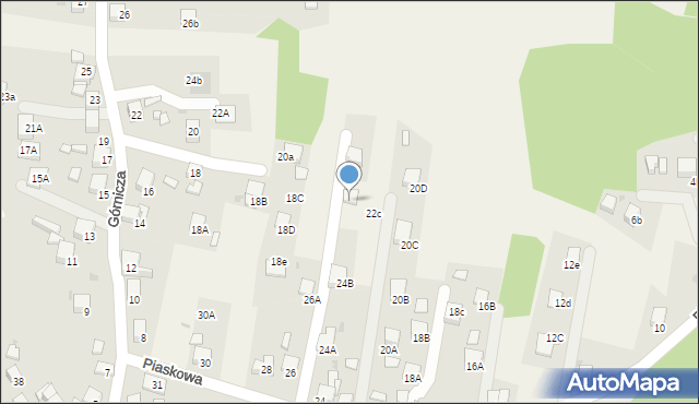 Jankowice, Piaskowa, 24c, mapa Jankowice