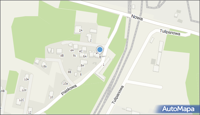 Jankowice, Piaskowa, 6, mapa Jankowice