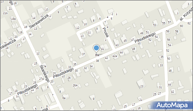 Janów Podlaski, Piłsudskiego Józefa, marsz., 39a, mapa Janów Podlaski
