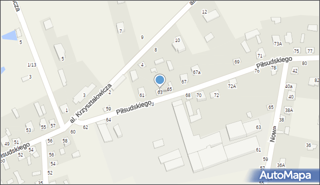 Janów Podlaski, Piłsudskiego Józefa, marsz., 63, mapa Janów Podlaski