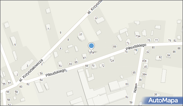 Janów Podlaski, Piłsudskiego Józefa, marsz., 67a, mapa Janów Podlaski