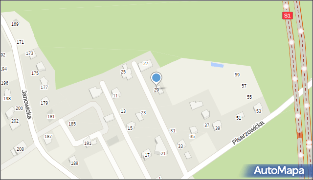 Janowice, Pisarzowicka, 29, mapa Janowice