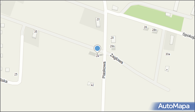 Jantar, Piaskowa, 24, mapa Jantar