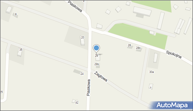 Jantar, Piaskowa, 29, mapa Jantar