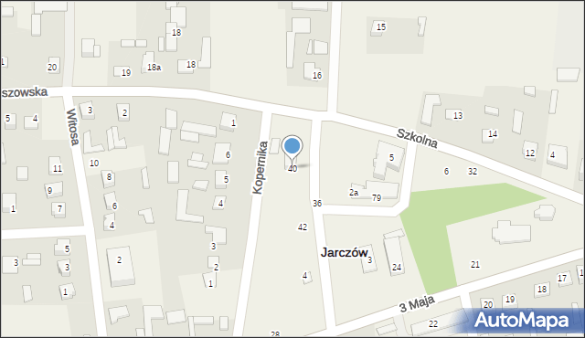 Jarczów, Piłsudskiego Józefa, marsz., 40, mapa Jarczów
