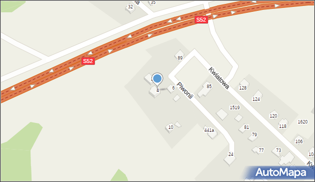 Jasienica, Piwonii, 4, mapa Jasienica