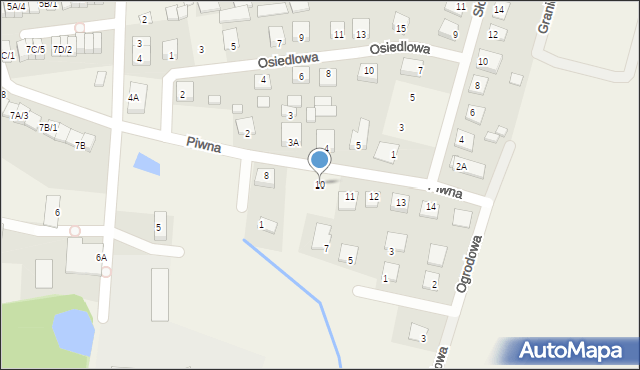 Jasieniec, Piwna, 10, mapa Jasieniec