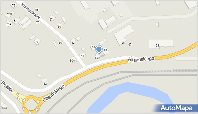 Jasło, Piłsudskiego Józefa, marsz., 21, mapa Jasła