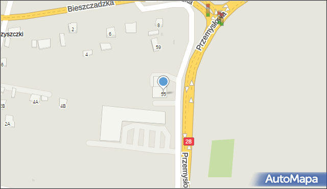 Jasło, Piłsudskiego Józefa, marsz., 55, mapa Jasła