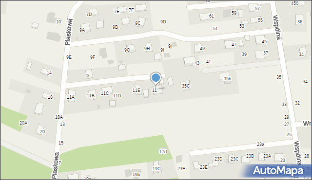 Jastkowice, Piaskowa, 11f, mapa Jastkowice