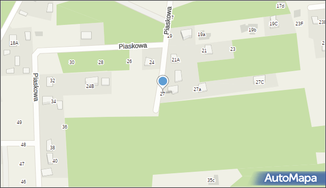 Jastkowice, Piaskowa, 27, mapa Jastkowice