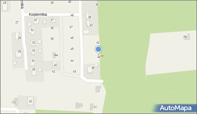 Jastkowice, Piaskowa, 44, mapa Jastkowice