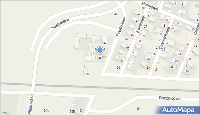 Jawczyce, Piastowska, 46, mapa Jawczyce