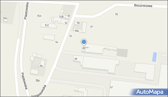 Jawczyce, Piastowska, 63, mapa Jawczyce