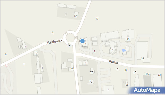 Jawczyce, Piwna, 1A, mapa Jawczyce
