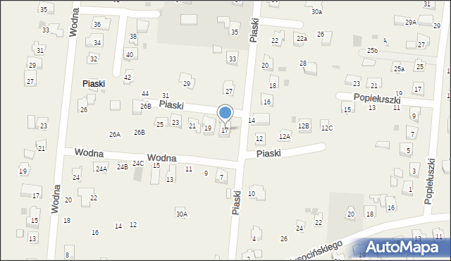 Jawiszowice, Piaski, 17, mapa Jawiszowice