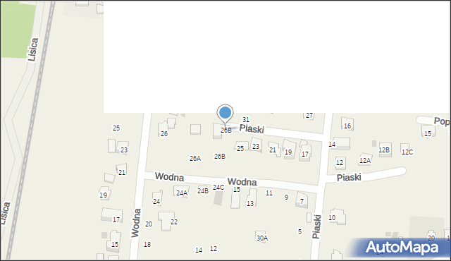Jawiszowice, Piaski, 26B, mapa Jawiszowice