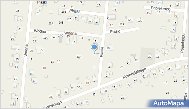 Jawiszowice, Piaski, 5, mapa Jawiszowice