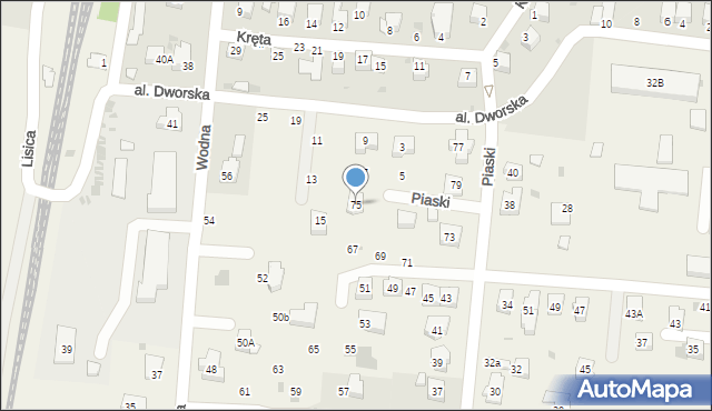 Jawiszowice, Piaski, 75, mapa Jawiszowice