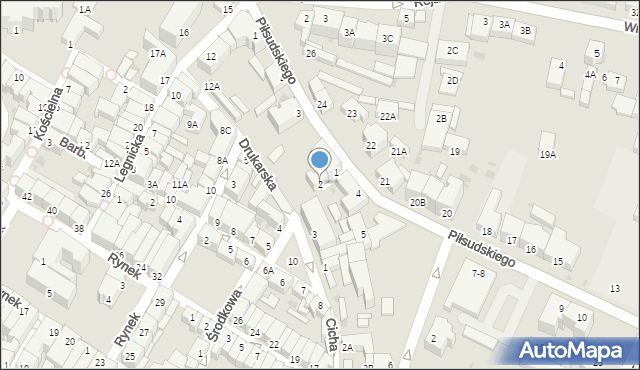 Jawor, Piwna, 2, mapa Jawor