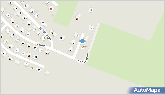 Jaworzyna Śląska, Pileckiego Witolda, rtm., 10, mapa Jaworzyna Śląska