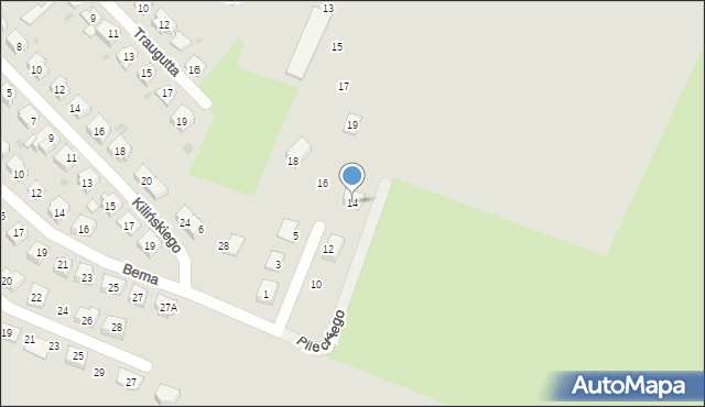 Jaworzyna Śląska, Pileckiego Witolda, rtm., 14, mapa Jaworzyna Śląska