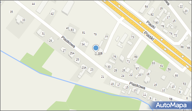 Jedlińsk, Piaskowa, 32, mapa Jedlińsk