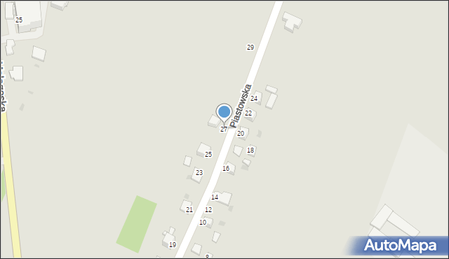 Jędrzejów, Piastowska, 27, mapa Jędrzejów