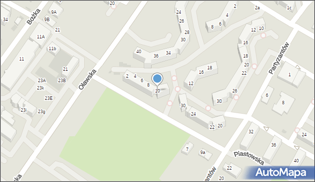 Jelcz-Laskowice, Piastowska, 10, mapa Jelcz-Laskowice