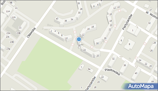 Jelcz-Laskowice, Piastowska, 30, mapa Jelcz-Laskowice