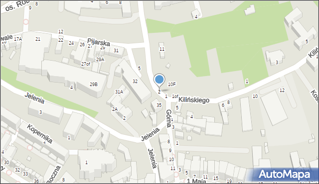 Jelenia Góra, Pijarska, 2, mapa Jelenia Góra