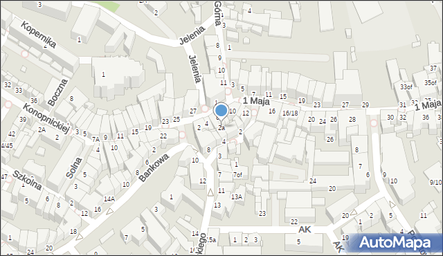 Jelenia Góra, Piłsudskiego Józefa, marsz., 2a, mapa Jelenia Góra