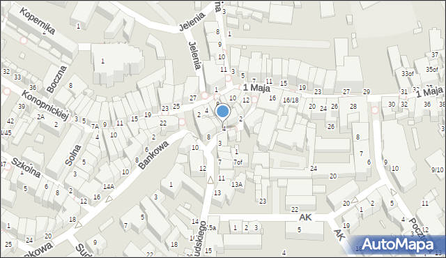 Jelenia Góra, Piłsudskiego Józefa, marsz., 4, mapa Jelenia Góra