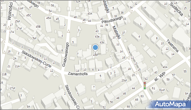 Jelenia Góra, Piłsudskiego Józefa, marsz., 43d, mapa Jelenia Góra