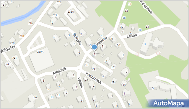 Jelenia Góra, Pionierska, 1, mapa Jelenia Góra