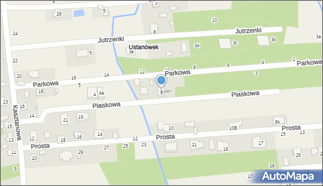 Jeziórko, Piaskowa, 6, mapa Jeziórko