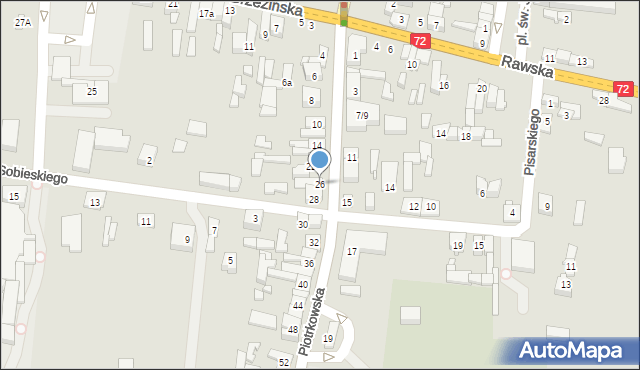 Jeżów, Piotrkowska, 26, mapa Jeżów