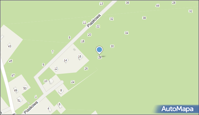 Joachimów-Mogiły, Piaskowa, 28, mapa Joachimów-Mogiły