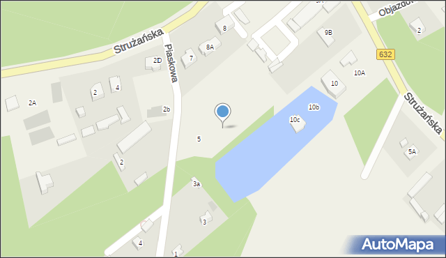 Józefów, Piaskowa, 5b, mapa Józefów