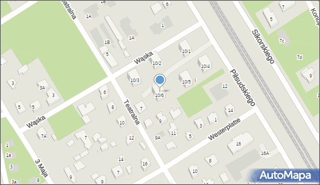 Józefów, Piłsudskiego Józefa, marsz., 10BL6, mapa Józefów