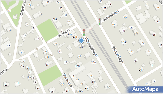 Józefów, Piłsudskiego Józefa, marsz., 44, mapa Józefów