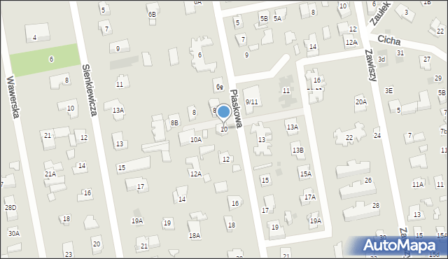 Józefów, Piaskowa, 10, mapa Józefów