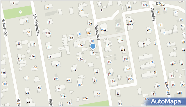 Józefów, Piaskowa, 12, mapa Józefów