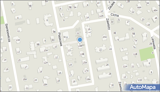 Józefów, Piaskowa, 13A, mapa Józefów