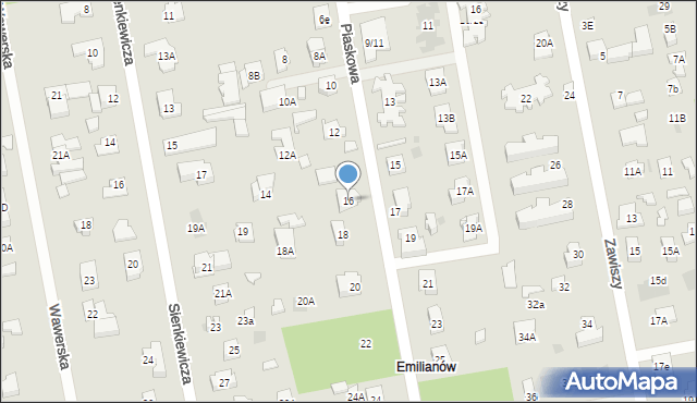 Józefów, Piaskowa, 16, mapa Józefów