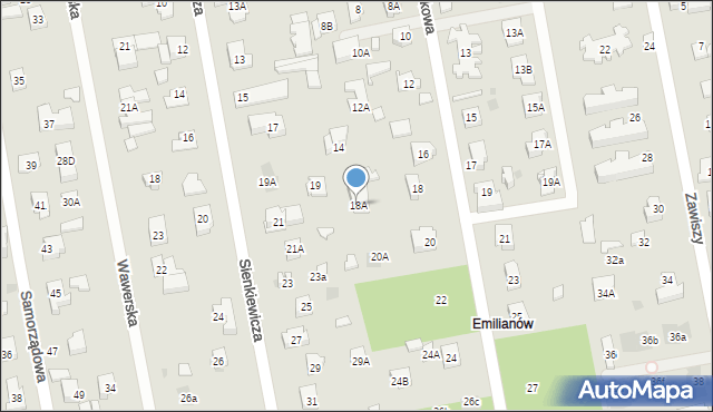 Józefów, Piaskowa, 18A, mapa Józefów