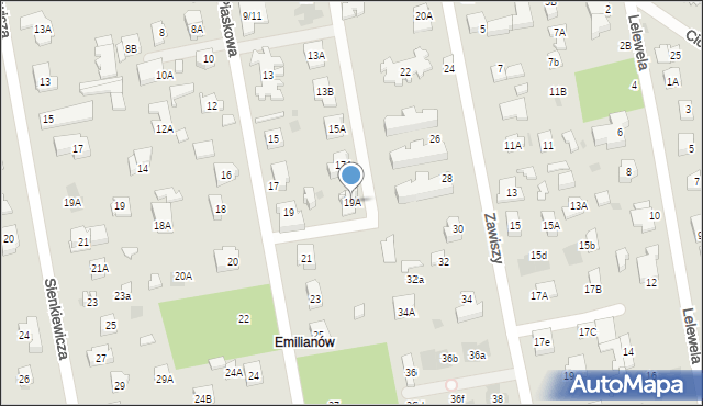 Józefów, Piaskowa, 19A, mapa Józefów