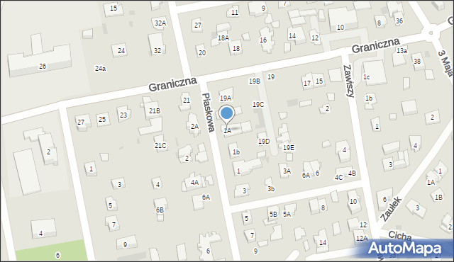 Józefów, Piaskowa, 1A, mapa Józefów