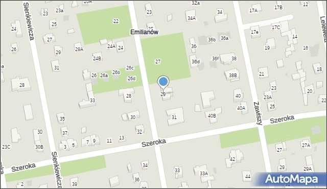 Józefów, Piaskowa, 29, mapa Józefów